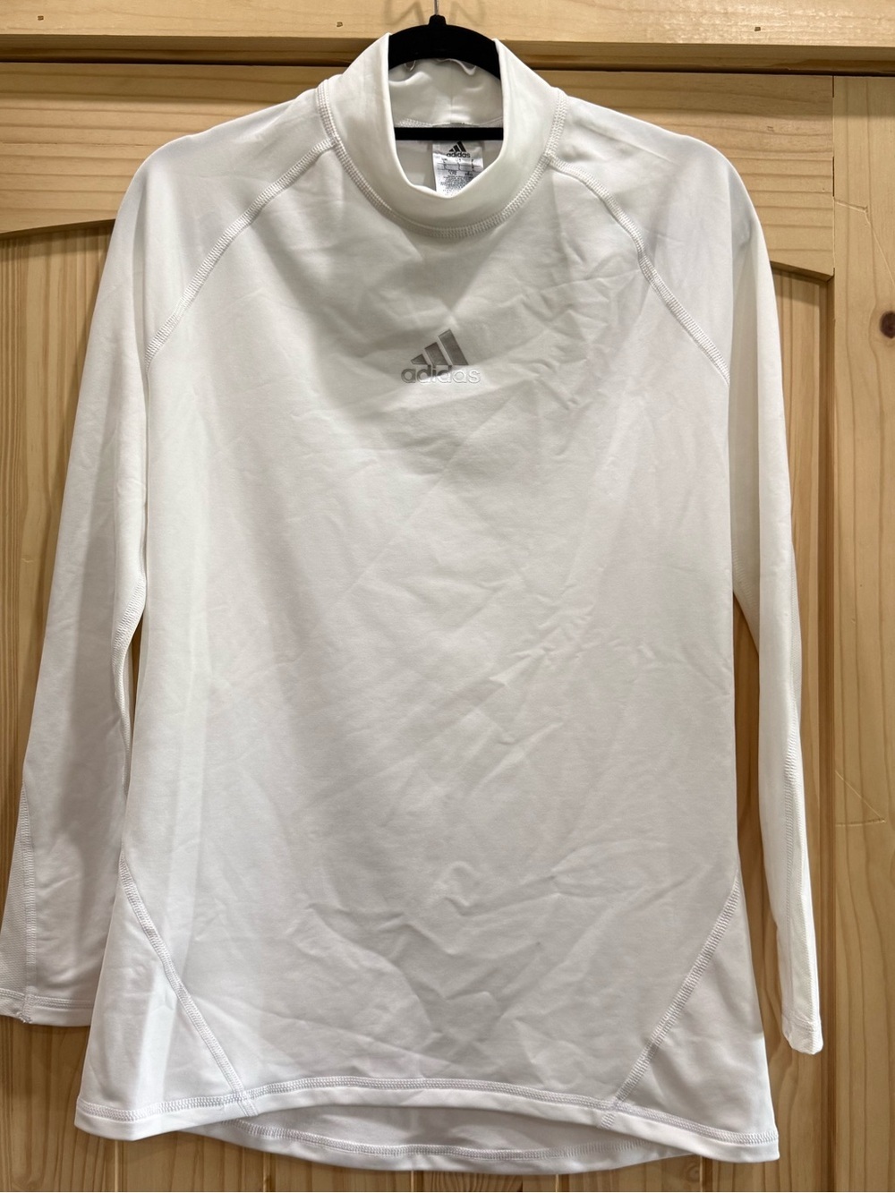 Adidas Men's White Long-Sleeve Athletic Top‎